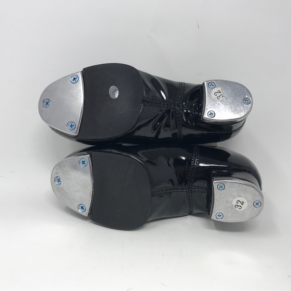 WUIWUIYU Lace Up Tap Dancing Shoes, Unisex Kid's Size 12(B)32 - Black - Picture 7 of 10